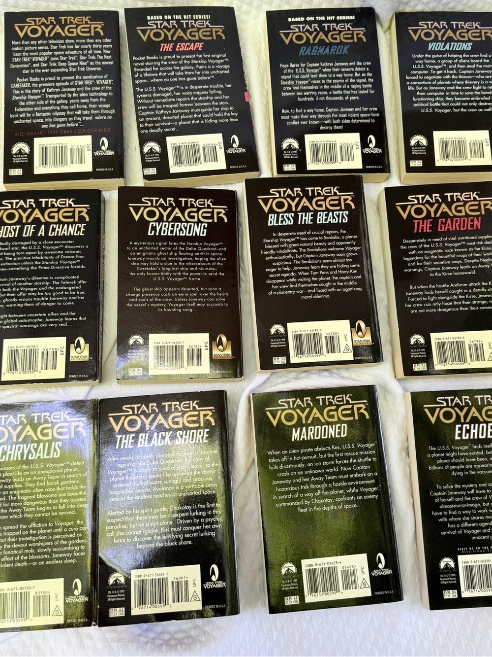 Star Trek Voyager Pocket Books Paperback Lot of 12 Numbered Novels - Picture 8 of 8